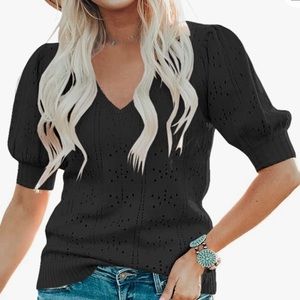 Light weight Pointelle Knit Shirt